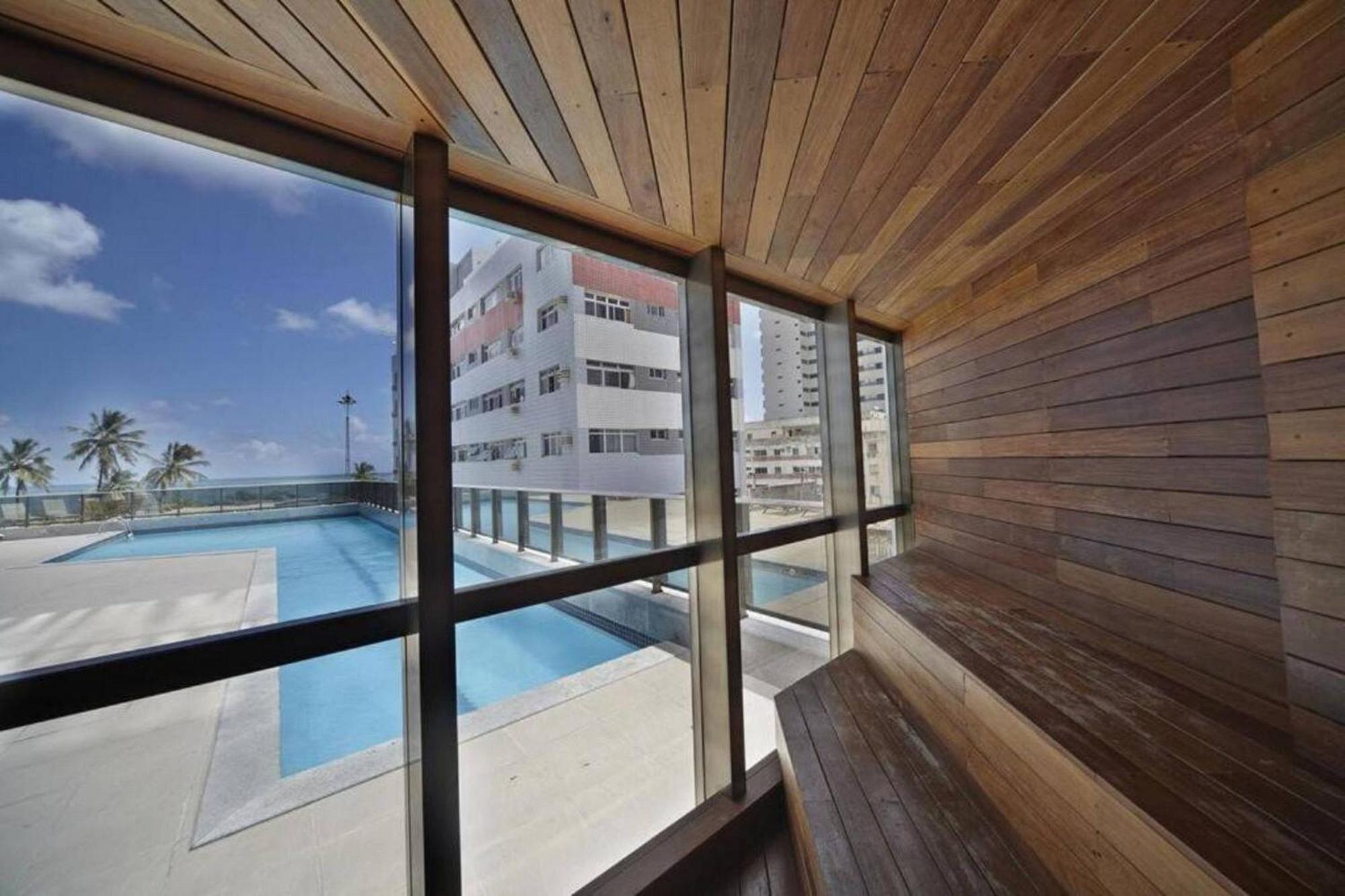 Flat Beira Mar Academia Piscina Boa Viagem Recife - Com Cafe Da Manha Opcional Apartamento Exterior foto