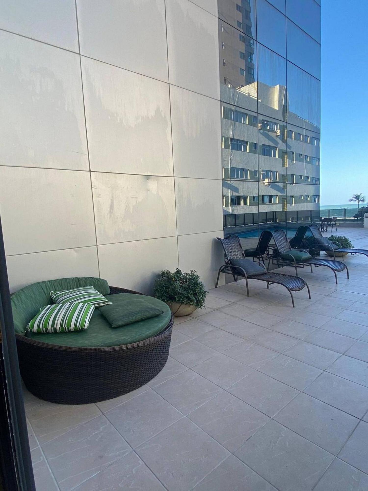Flat Beira Mar Academia Piscina Boa Viagem Recife - Com Cafe Da Manha Opcional Apartamento Exterior foto