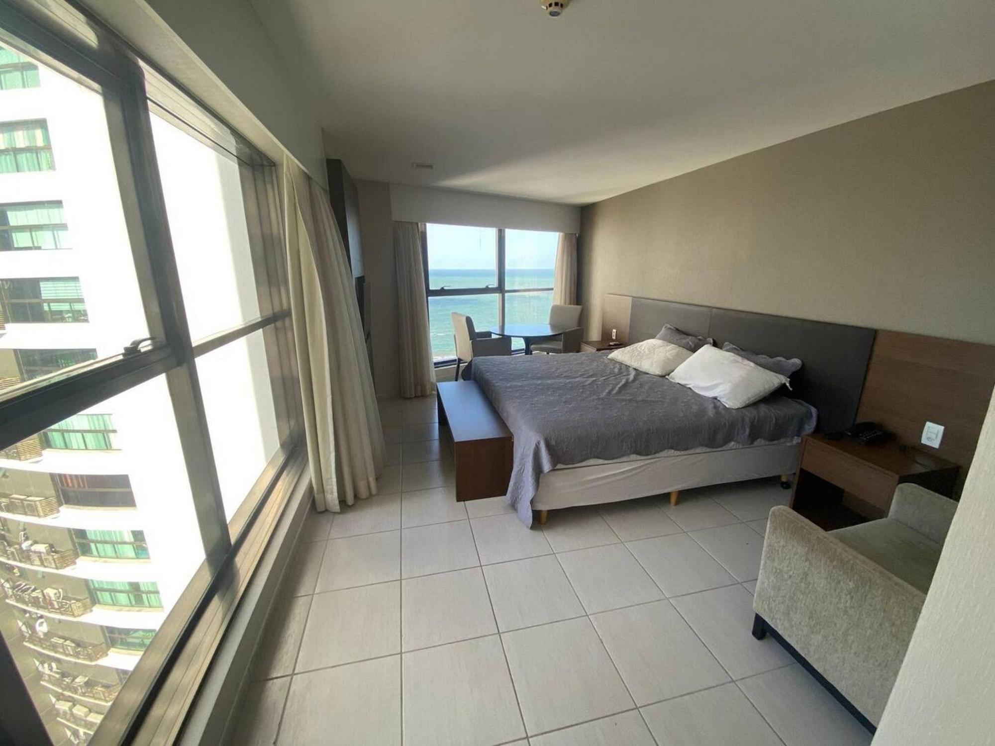 Flat Beira Mar Academia Piscina Boa Viagem Recife - Com Cafe Da Manha Opcional Apartamento Exterior foto
